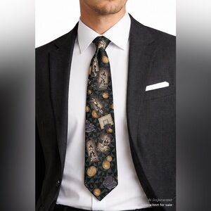 Vintage Bill Blass Basketball Silk Tie 58” Retro Sports Print